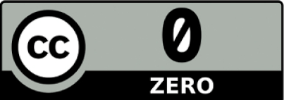 CC0 license symbol: circle with CC and zero, 'ZERO' underneath. Link to the ZIP download.
