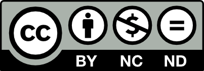 Creative Commons CC BY-NC-ND 4.0 Attribution NonCommercial NoDerivatives license icon